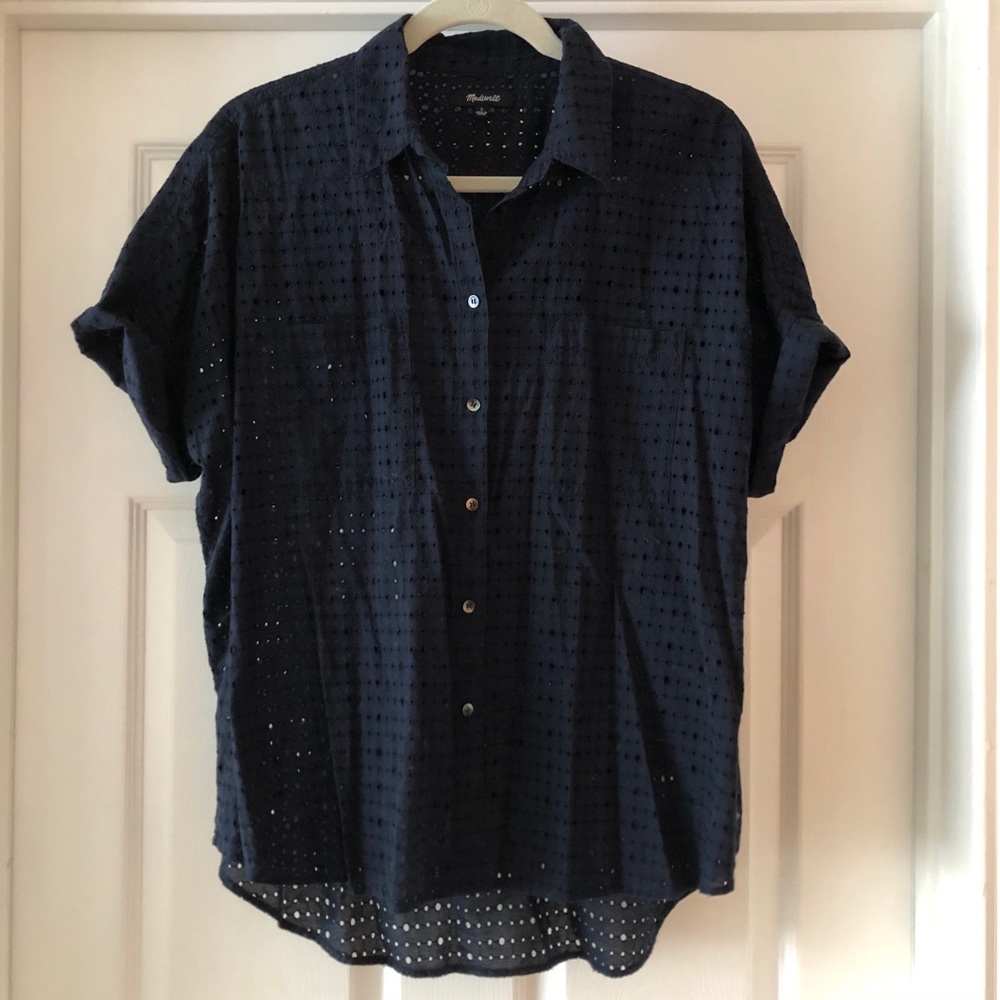 Madewell eyelet button down shirt